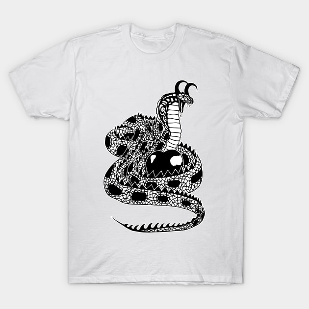 Serpent and the Poisonous Apple T-Shirt by euglenii